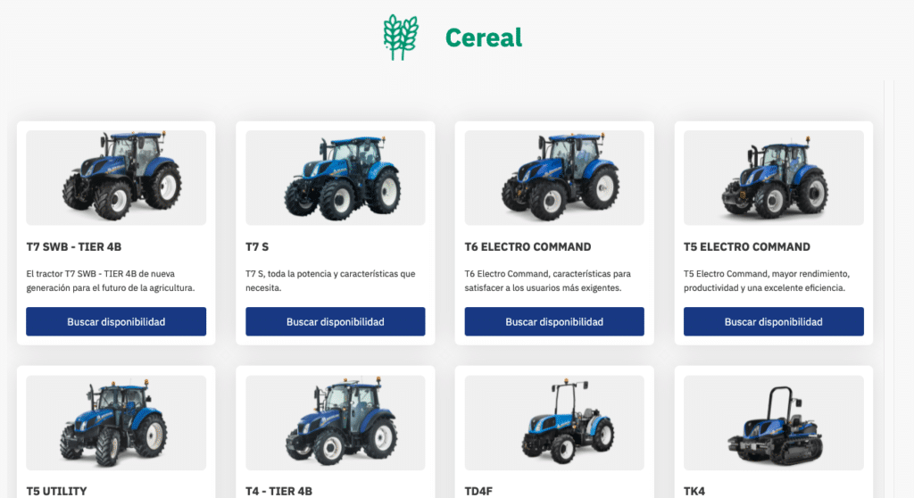 renting de tractores para cultivos de ceral